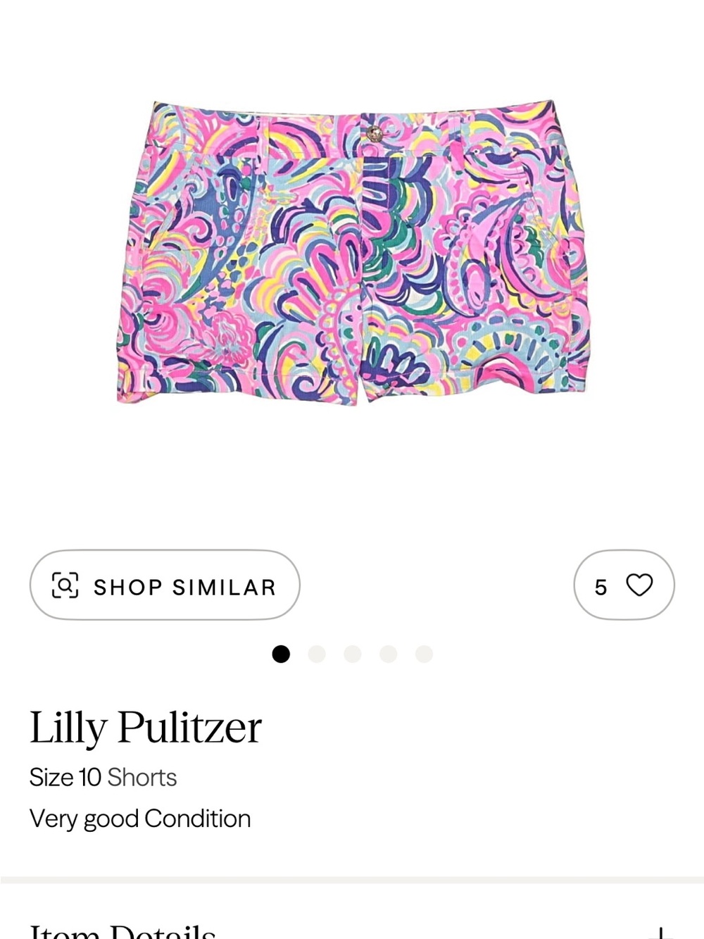 Lilly Pulitzer Pink Multi Paisley Print Cotton Shorts